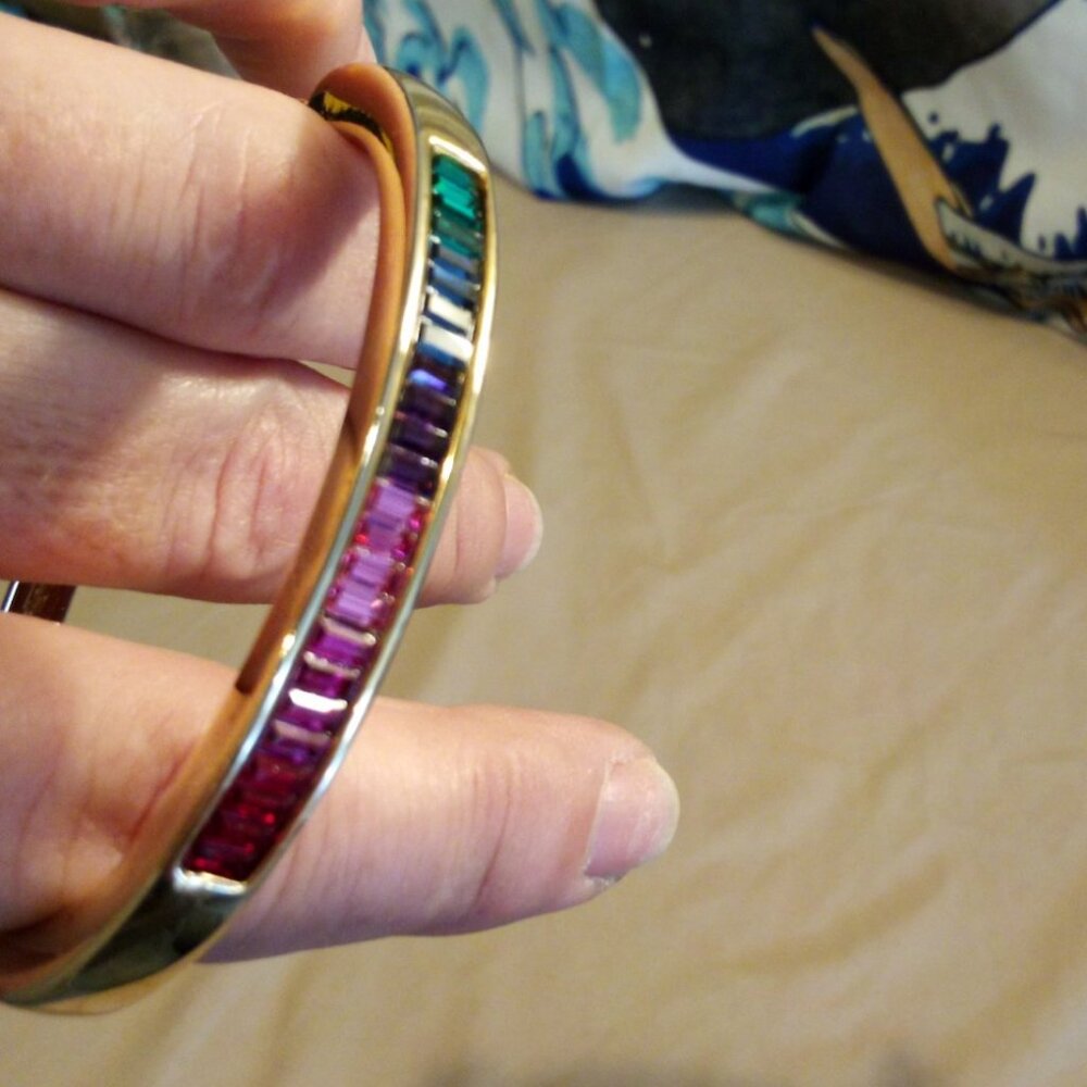 Thai Vintage Faceted Gemstone Bracelet - Picture 6 of 10